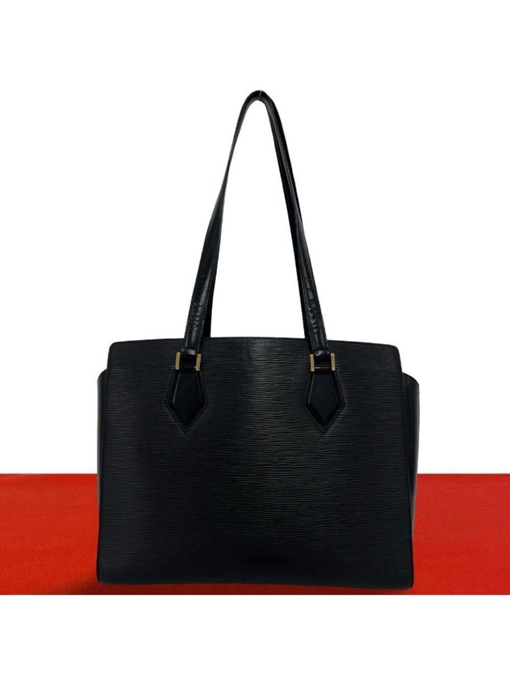 Louis Vuitton Vintage Duplex Epi Leather Tote Shoulder Bag Noir